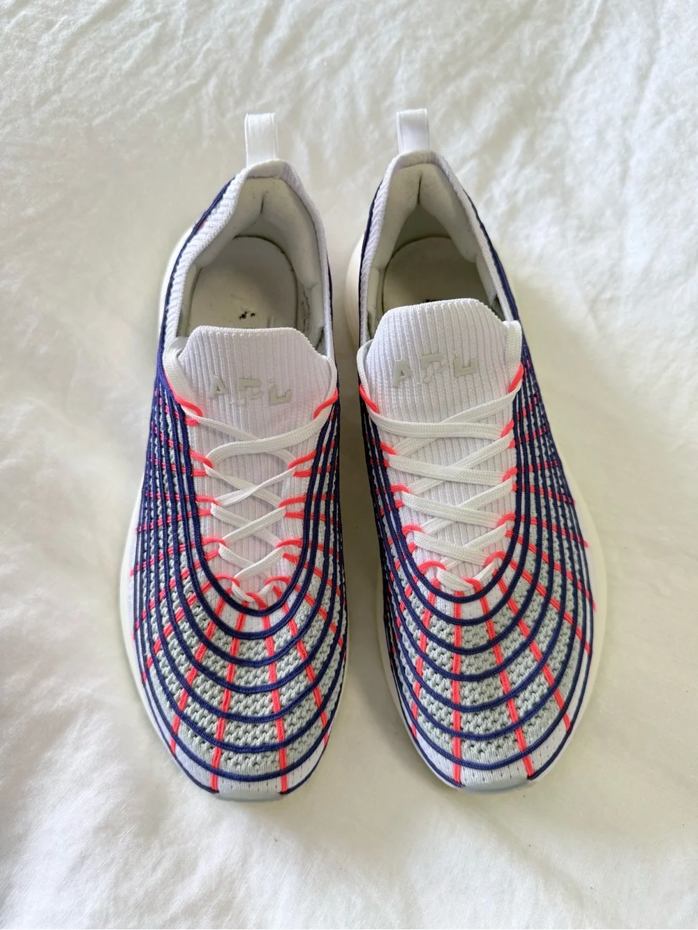 APL Women’s White Blue Pink Knit Sneakers